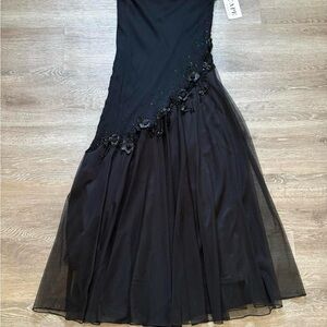 Xscape Black Floral Maxi Dress